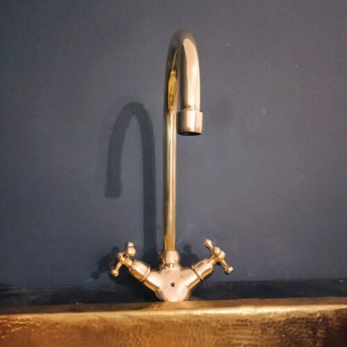 Unlacquered Brass Gooseneck Faucet