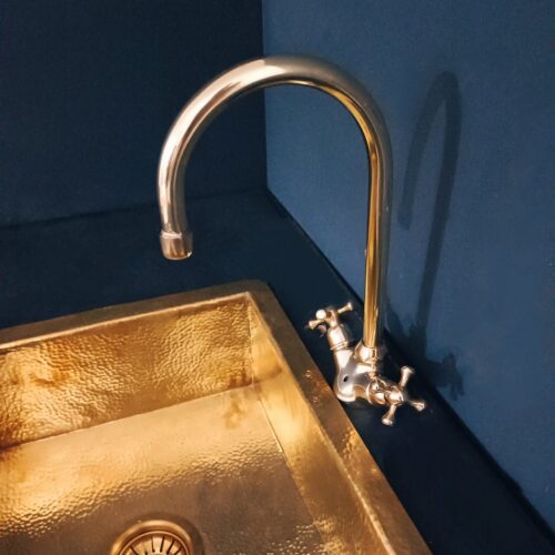 Unlacquered Brass Gooseneck Faucet - Image 4