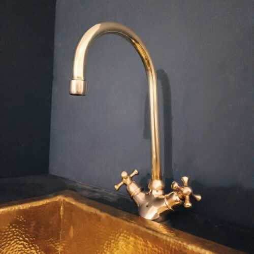 Unlacquered Brass Gooseneck Faucet - Image 5