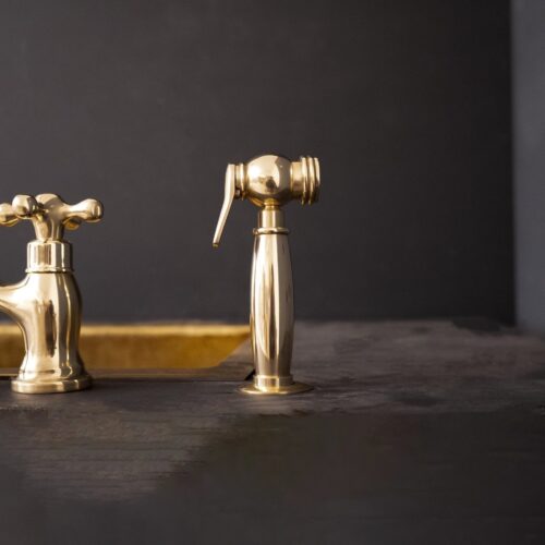 Unlacquered Brass kitchen side sprayer - Image 8