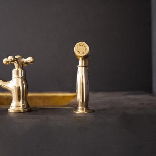 Unlacquered Brass kitchen side sprayer - Image 9