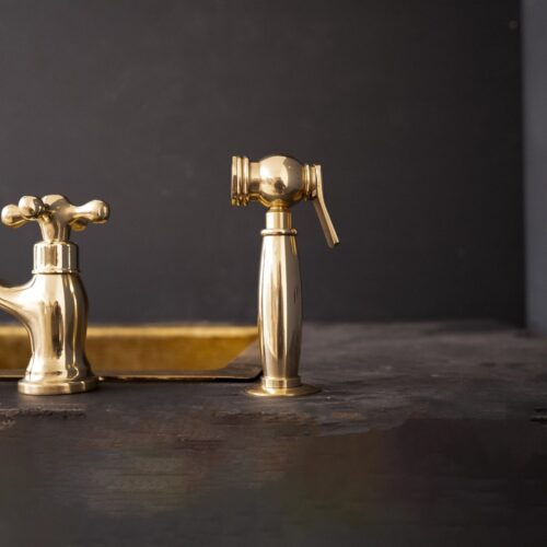 Unlacquered Brass kitchen side sprayer - Image 6