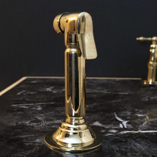 Unlacquered Brass kitchen side sprayer - Image 5