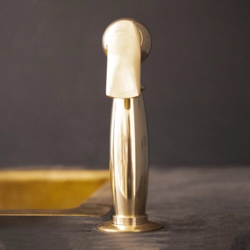 Unlacquered Brass kitchen side sprayer - Image 3