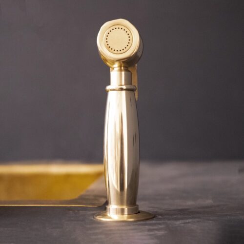 Unlacquered Brass kitchen side sprayer - Image 4