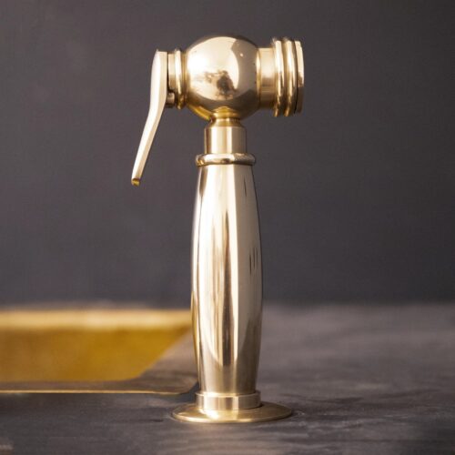 Unlacquered Brass kitchen side sprayer - Image 7