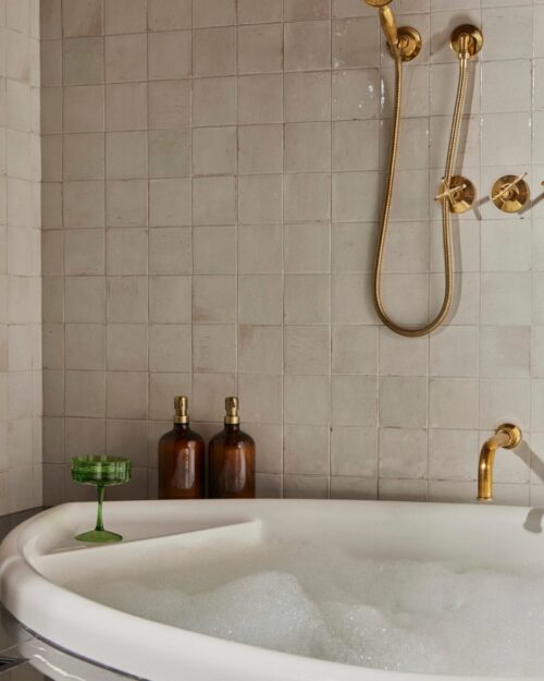 Unlacquered Brass Shower SetHead And handheld Set - Image 2