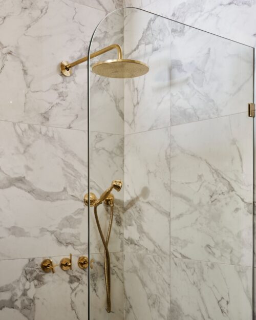 Unlacquered Brass Shower SetHead And handheld Set - Image 3