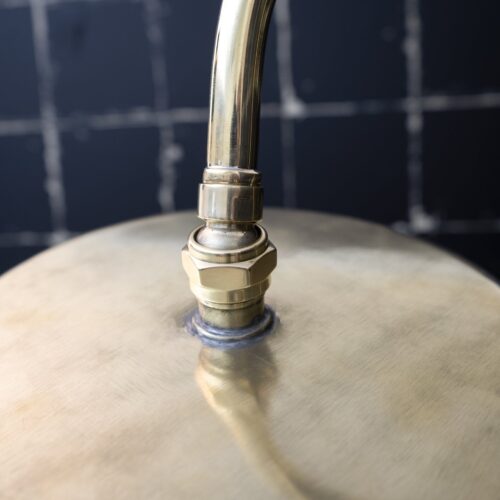 Unlacquered Brass Solid Brass Shower Head And Tub Filller - Image 8