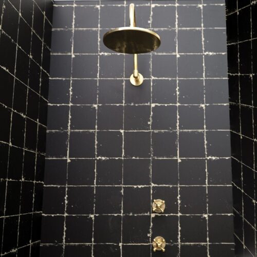 Unlacquered Brass Solid Brass Shower Head With Curved Arm - Image 5