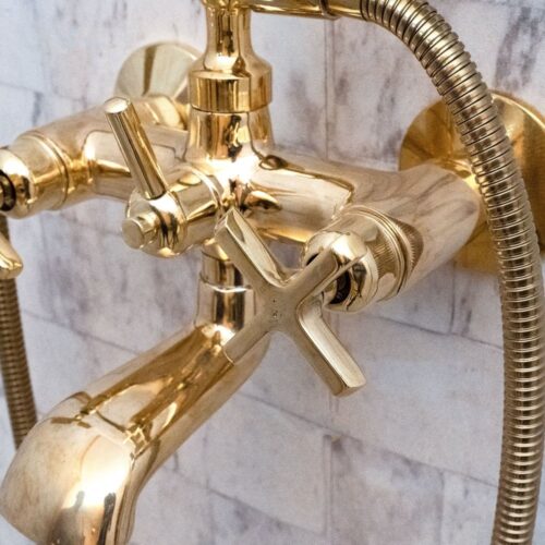 Unlacquered Brass Bath Tub Filler - Image 12