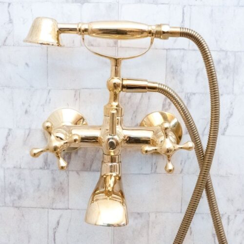 Unlacquered Brass Bath Tub Filler - Image 8