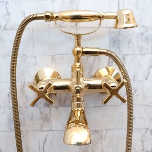 Unlacquered Brass Bath Tub Filler - Image 15