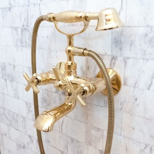 Unlacquered Brass Bath Tub Filler - Image 13