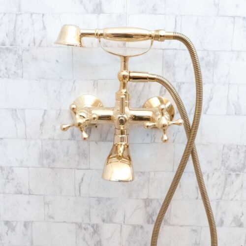 Unlacquered Brass Bath Tub Filler - Image 7