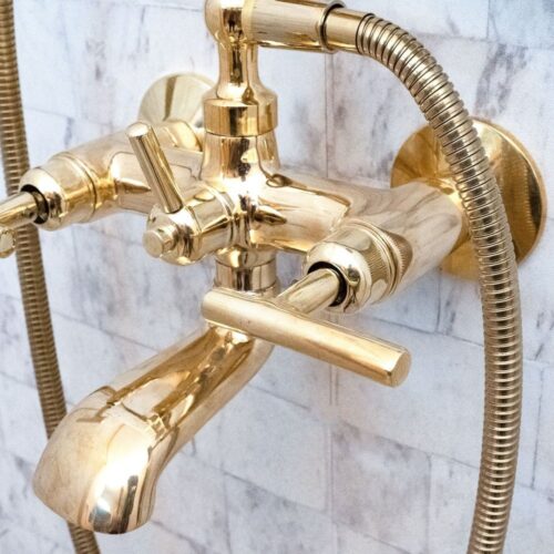 Unlacquered Brass Bath Tub Filler - Image 11