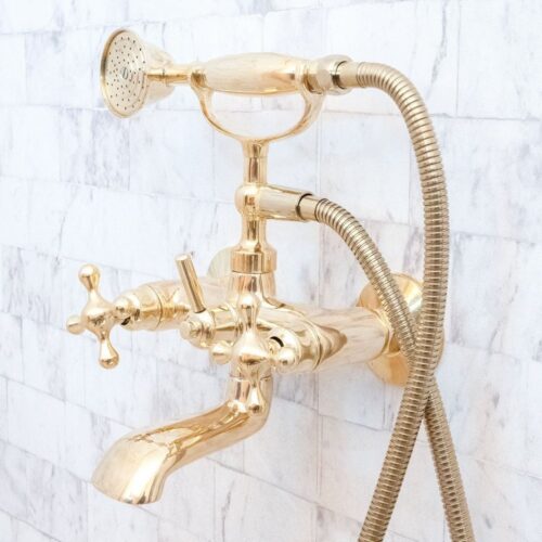 Unlacquered Brass Bath Tub Filler - Image 4