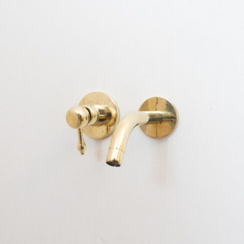 Unlacquered Brass Wall Mounted Mixer Faucet - Image 10