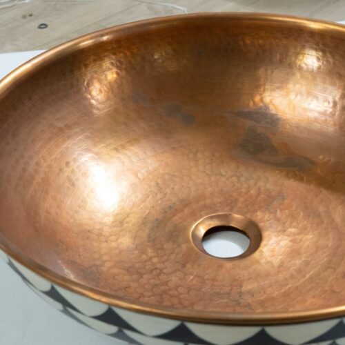 Vessel Sink Copper and Wood - Image 4