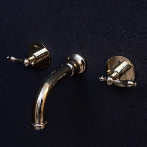 Wall Mounted Handcrafted Faucet With Lever Handles - Image 6