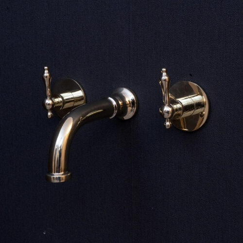 Wall Mounted Handcrafted Faucet With Lever Handles - Image 3