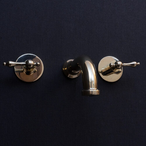 Wall Mounted Handcrafted Faucet With Lever Handles